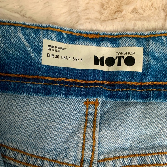 TOPSHOP Moto Mini Skirt Size 4 - Picture 4 of 5